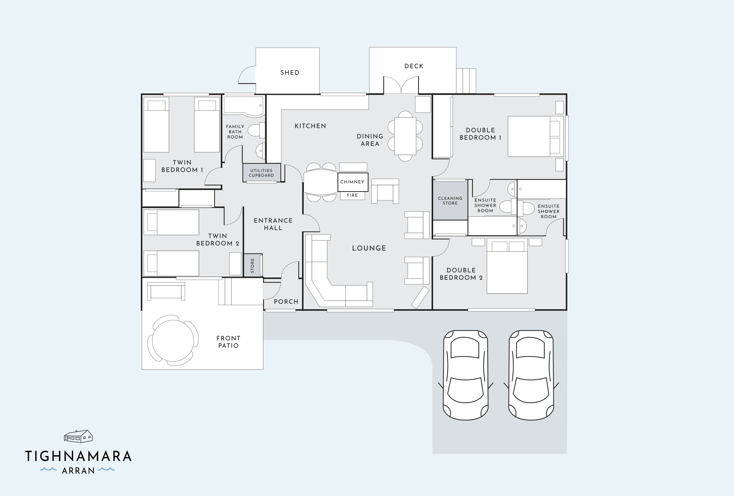 Tighnamara holiday house floorplan